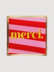 Glazen dienblad Merci