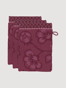 Katoenen terry washandjes Jasmin Jacquard, 3-delig
