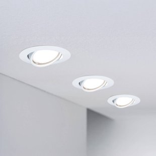 Paulmann LED inbouwspot Base Coin wit aan/uit, 3 stuks, 3000K
