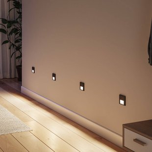 Paulmann LED-inbouwlamp Tsaro, zwart kunststof, 2700 K