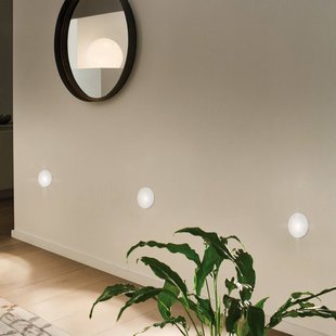 Paulmann LED wand inbouwlamp voor aan de muur, wit, rond, kunststof