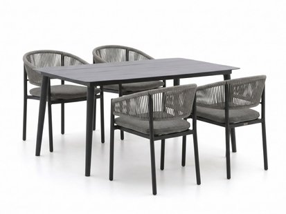 Bellagio Panaro/Sora 160cm dining tuinset 5-delig stapelbaar - Laagste prijsgarantie!