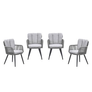 Garden Impressions Linares XL tuinstoelen (set van 4) grey sand