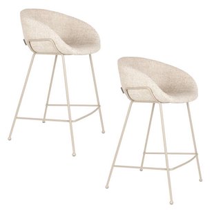 Zuiver Feston Barkrukken 65 cm Beige - Set van 2