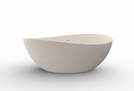 Vrijstaand Ligbad Wiesbaden Waive Ovaal 160x95cm Solid Surface Beige