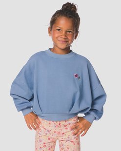 HEMA Kindertrui bloemen blauw (blauw)