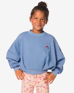 HEMA Kindertrui bloemen blauw (blauw)