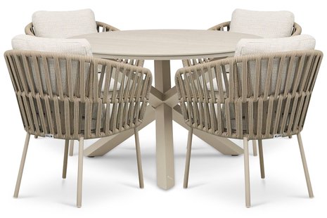 Coco Elara/Xento 120 cm dining tuinset 5-delig