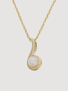 Geelgouden ketting Ambiante, met parel