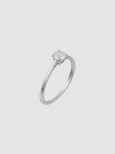 Witgouden ring Solitaire Imp&eacute;rial met diamanten