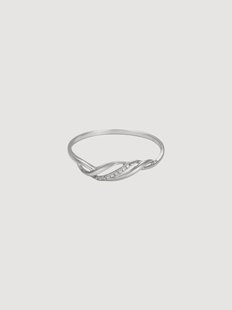 Witgouden ring met diamanten Life