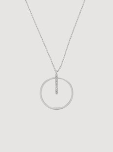 Zilveren ketting Cercle Prodigieux met diamanten