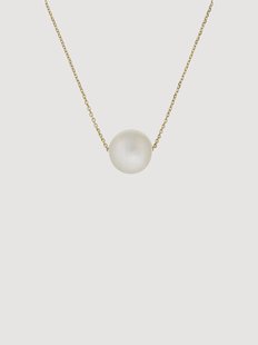Geelgouden ketting Single Pearl, met parel
