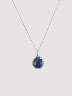 Zilveren ketting Bermudes Nouvelles, met diamanten en edelstenen