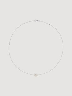 Zilveren ketting Kira met parel