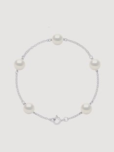 Zilveren armband Rebecca met parels