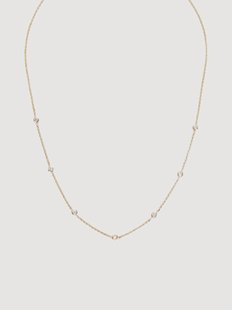 Gele gouden ketting Sunshine, met diamanten