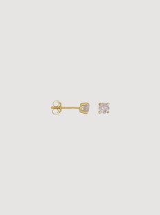 Geelgouden oorbellen Single met diamanten