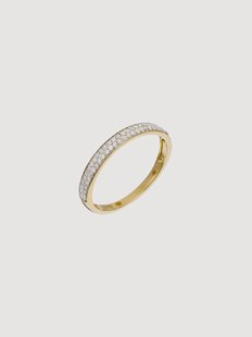 Gele gouden ring Alliance Granit&eacute;, met diamanten
