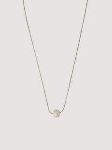 Vergulde halsketting met Swarovski parel Single Row