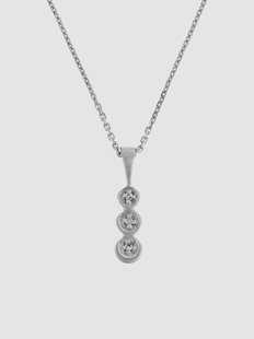 Witgouden hanger met diamanten Mini Trilogy