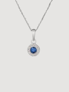 Zilveren ketting Pr&eacute;cieux Saphir