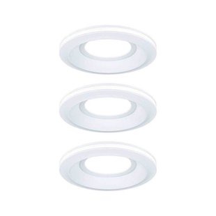 Paulmann LED inbouwlamp Sormus wit, Ø 10 cm, IP65, set van 3