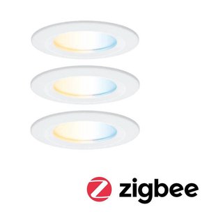 Paulmann LED inbouwspot Nova Coin Smart wit CCT, set van 3, 7,8 cm
