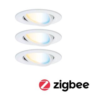 Paulmann LED inbouwspot Nova Coin Smart wit CCT, set van 3, 8,4 cm