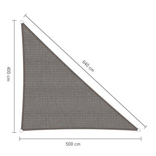 Schaduwdoek langhoek grijs 4x5x6.4m. 2e kans