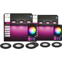 Philips Hue Inbouwspot Slim 6-Pack - White and Color - 90mm - Zwart