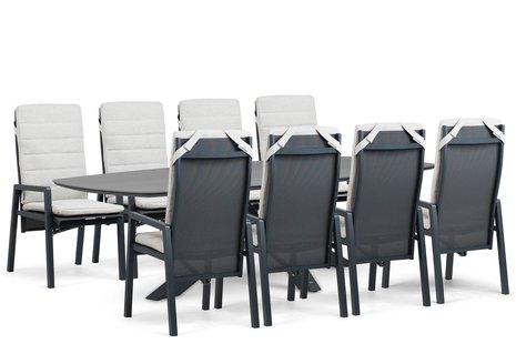 Lifestyle Vivaro/Voyage 300x120 cm dining tuinset 9-delig