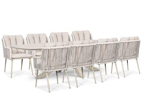 Lifestyle Tivoli/Voyage 300x120 cm dining tuinset 9-delig