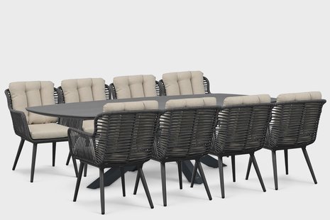 Coco Custa/Voyage 300x120 cm dining tuinset 9-delig