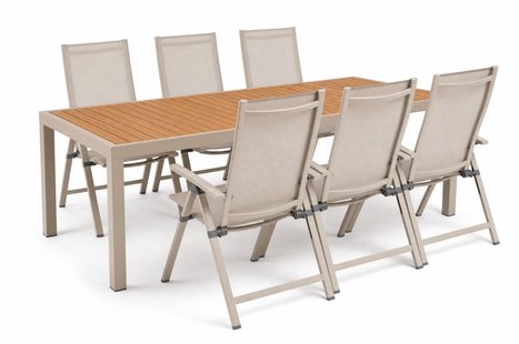 Hartman Alice Comfort/Creta 210x90 cm dining tuinset 7-delig