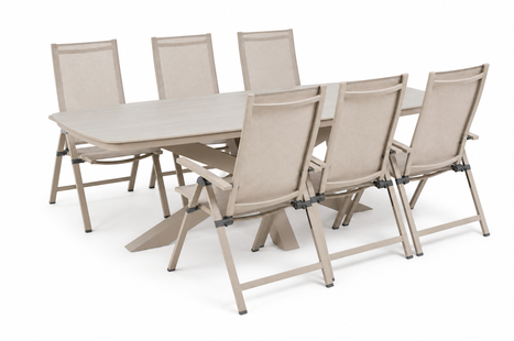 Hartman Alice Comfort/Belluno 220x100 cm dining tuinset 7-delig