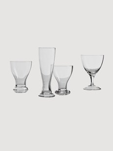 Mondgeblazen champagneglazen The White Snow, 6-delig
