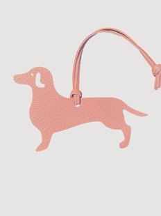 Handgemaakte tas Charm Dachshund van vegan leer