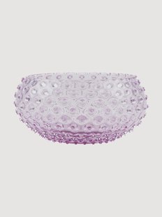 Mondgeblazen serveerschaal Hobnail