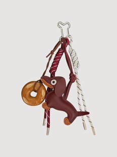 Handgemaakte tas Charm Dachshund van vegan leer
