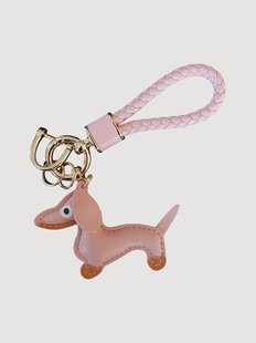 Handgemaakte tas Charm Dachshund van vegan leer