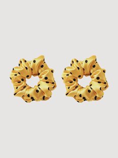 Scrunchies S25134 van premium moerbeizijde 14 Momme 6A, 2-delig
