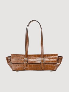 Handtas Briana Croco van kalfsleer