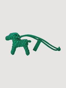 Handgemaakte tas charm Knotted van vegan leer