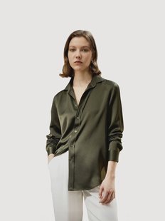 Charmeuse zijden damesblouse Lily