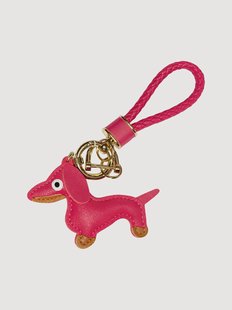Handgemaakte tas Charm Dachshund van vegan leer