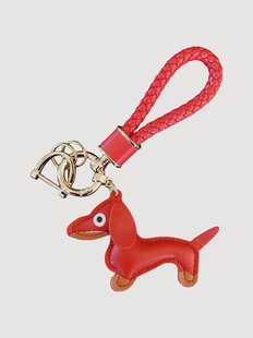 Handgemaakte tas Charm Dachshund van vegan leer