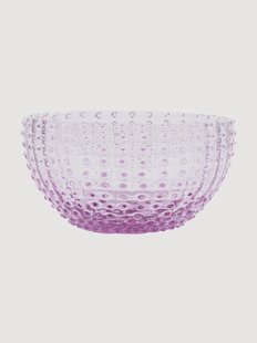 Mondgeblazen serveerschaal Hobnail