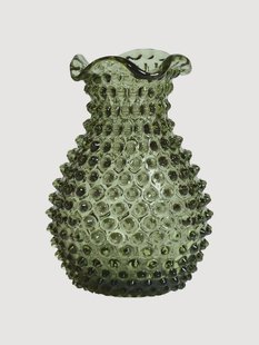 Mondgeblazen vaas Hobnail Blonde, H 21 cm