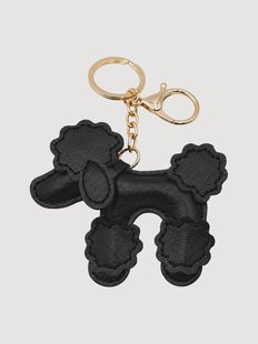 Handgemaakte tas charm Poodle van vegan leer